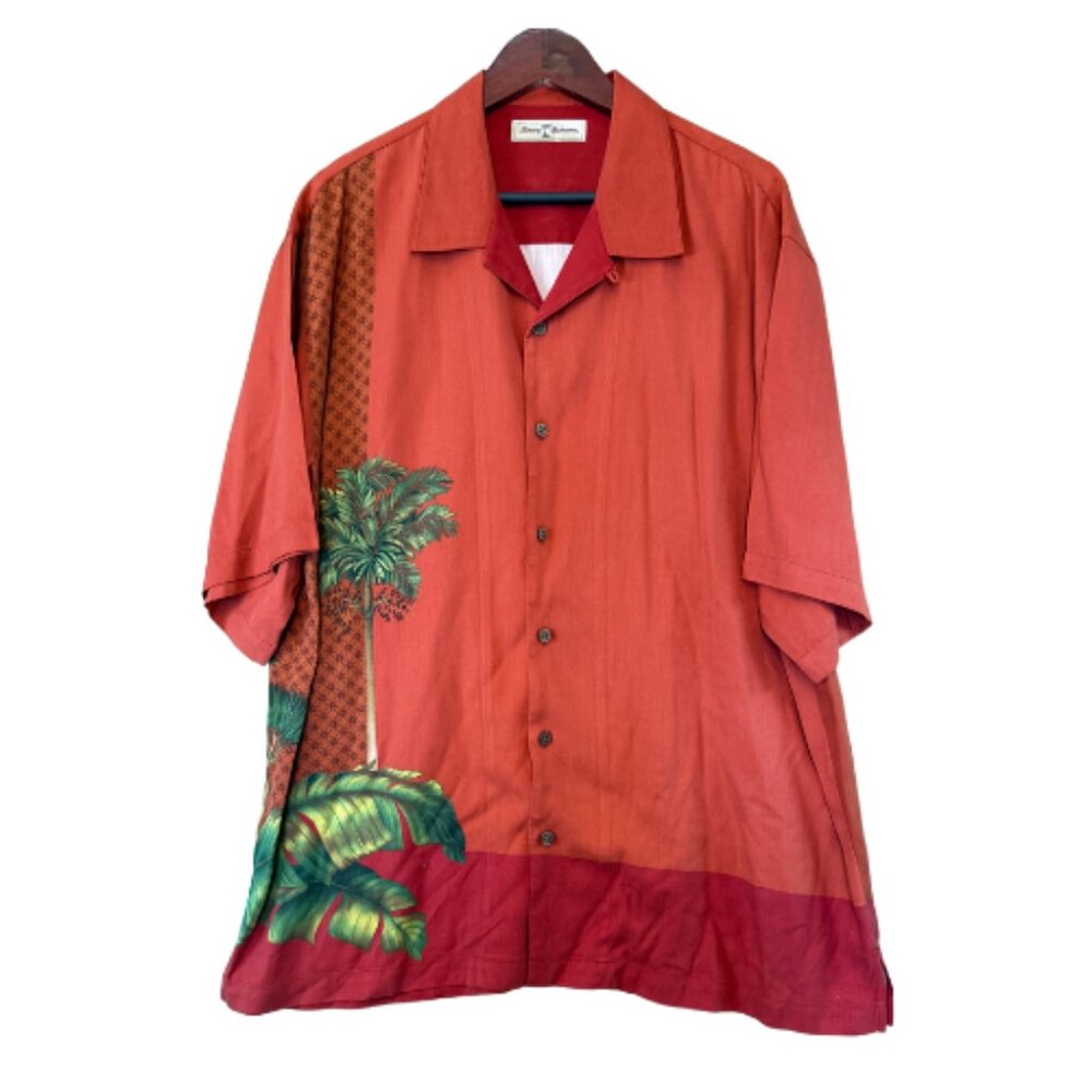 Tropical TOMMY BAHAMA Button Silk Shirt Size XL
